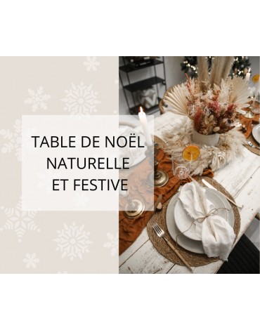 TABLE DE NOËL NATURELLE ET FESTIVE 
